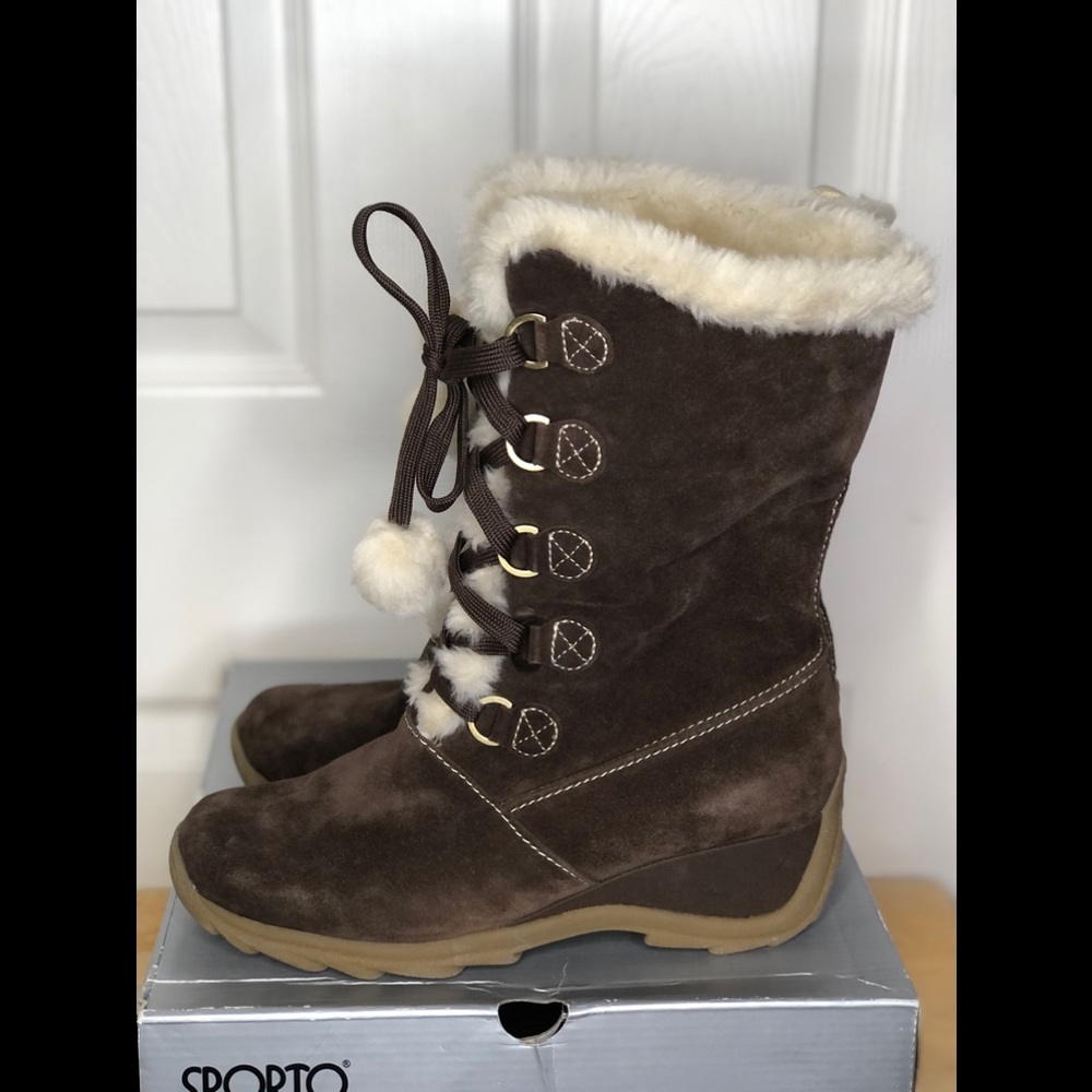 New Sporto Womens Jojo Winter Brown Leather Boot